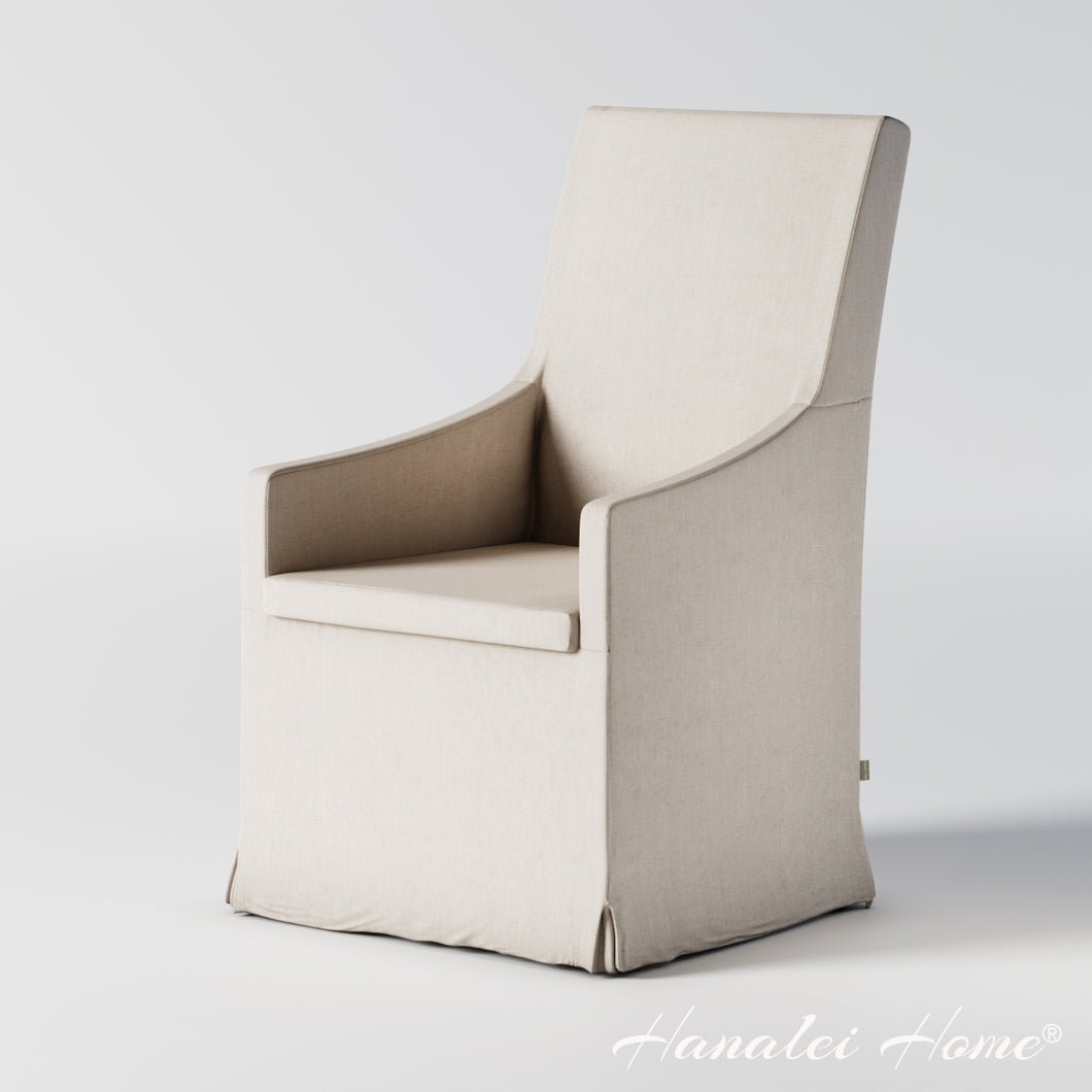 Romeo Dining Chair in Belgium Linen Fabric